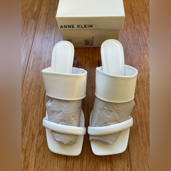 Anne Klien wedge white sandals Iflex technology super comfy sz 8.5 New in Box - Picture 6 of 7